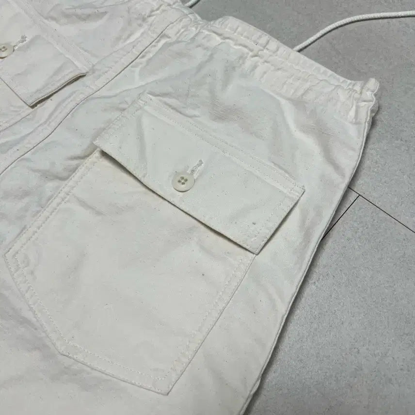 [BUNJANG] Needles White String Fatigue Midi Skirt / 니들즈 화이트 스트링 퍼티그 미디 스커트