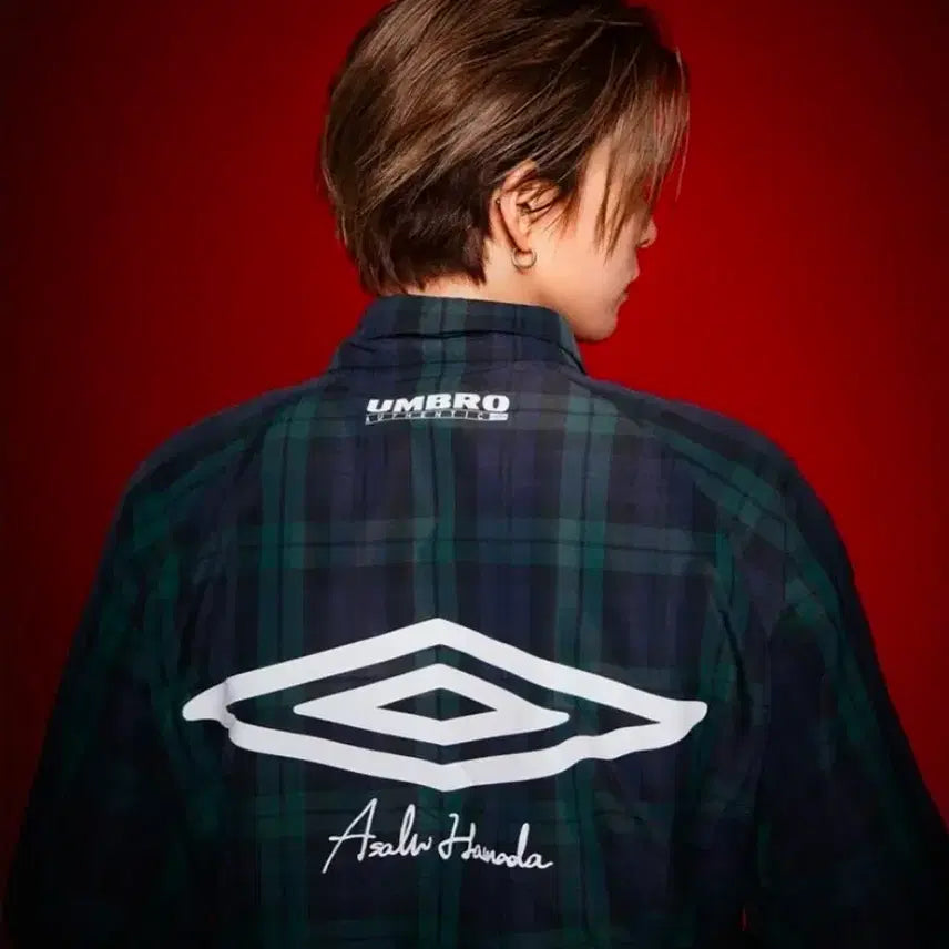[BUNJANG] Umbro Asahi Check Windbreaker (Includes 2 Limited Edition Photocards) / [2XL] 엄브로 아사히 체크 바람막이 (한정판 포카2장 포함)
