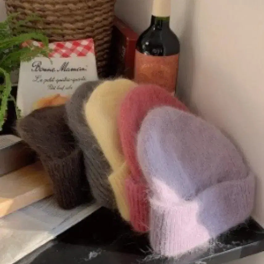[BUNJANG] Slowand Colors Soft Angora Beanie Pink / 슬로우앤드 슬앤 컬러즈 소프트 앙고라 비니 핑크
