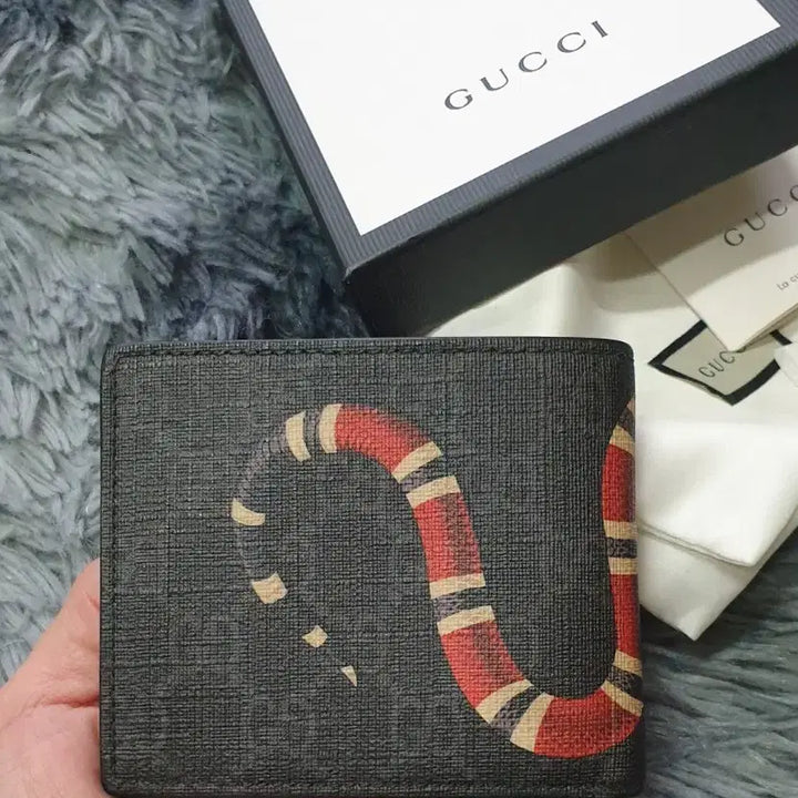 [BUNJANG] Gucci Snake Bi-fold Wallet Black / GG스네이크 반지갑 블랙