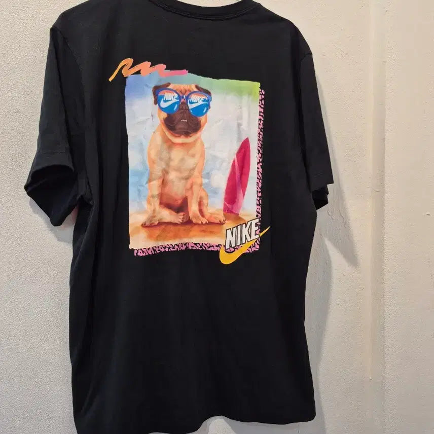 [BUNJANG] Nike Black Printed Short Sleeve T-Shirt / 나이키 블랙 반팔 티셔츠 프린팅
