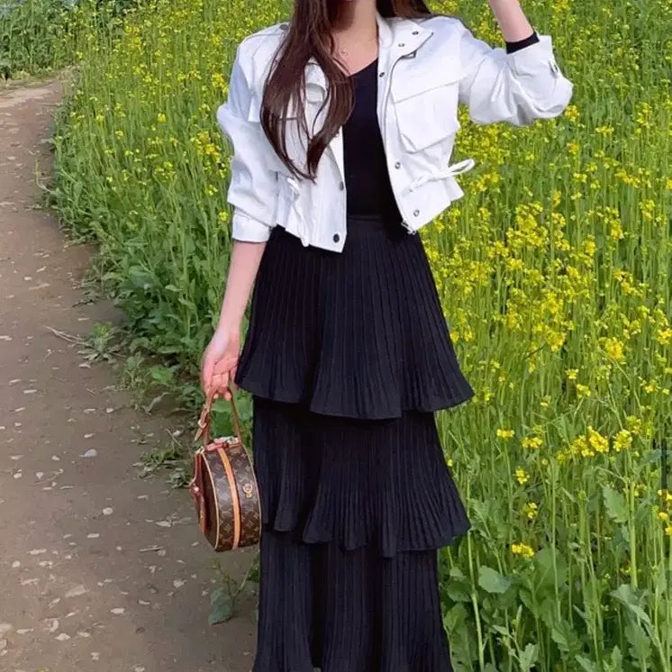[BUNJANG] Mayyun Short Field Jacket White / 메이윤 숏 야상 자켓 화이트