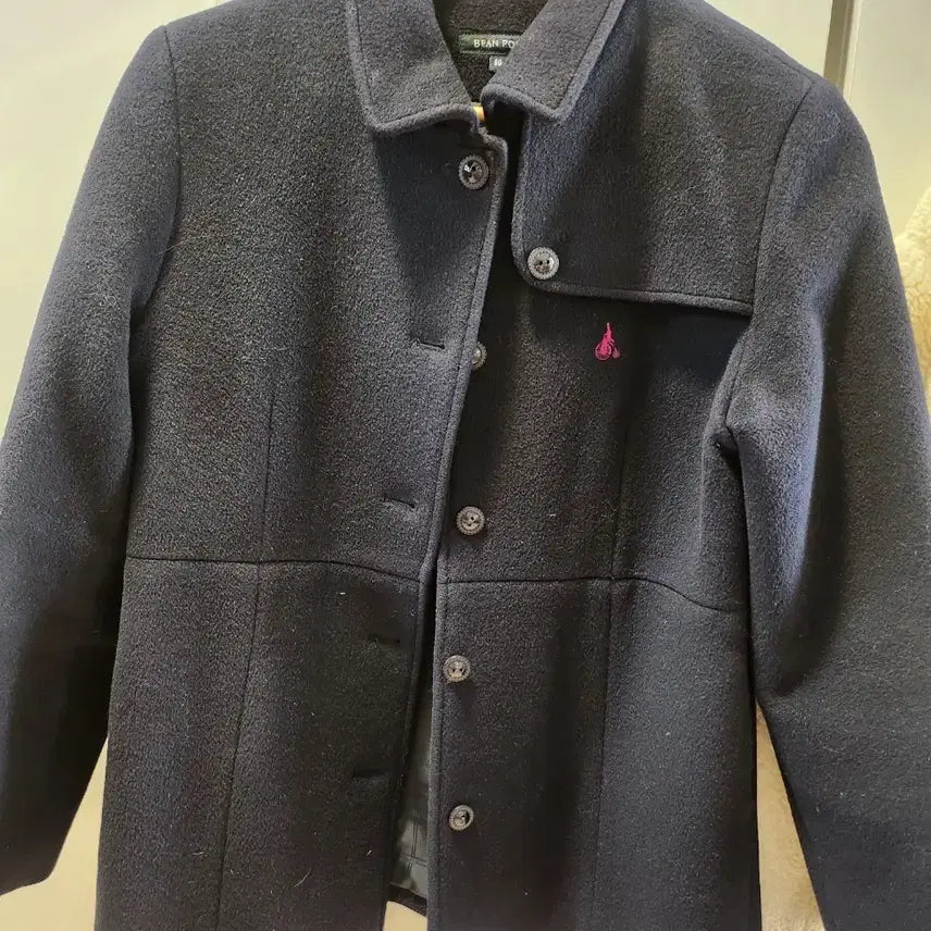 [BUNJANG] Beanpole Navy Wool Coat / 빈폴 네이비 여성 모직 코트
