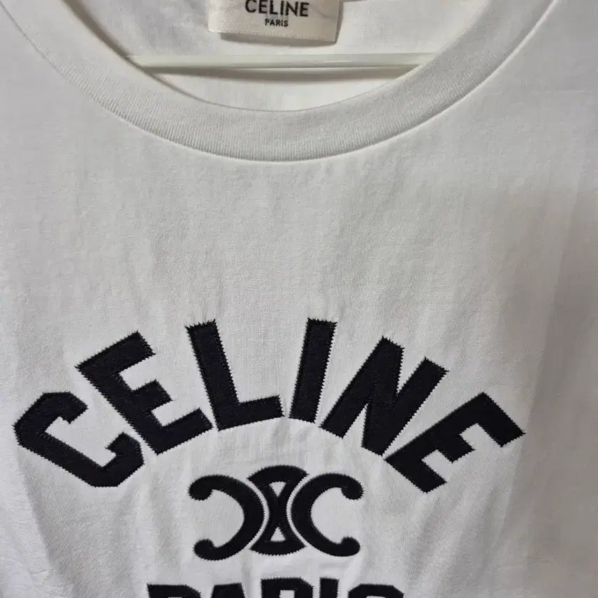 [BUNJANG] Celine White Logo Short Sleeve T-shirt L / 셀린느 화이트 로고 반팔 티셔츠 L
