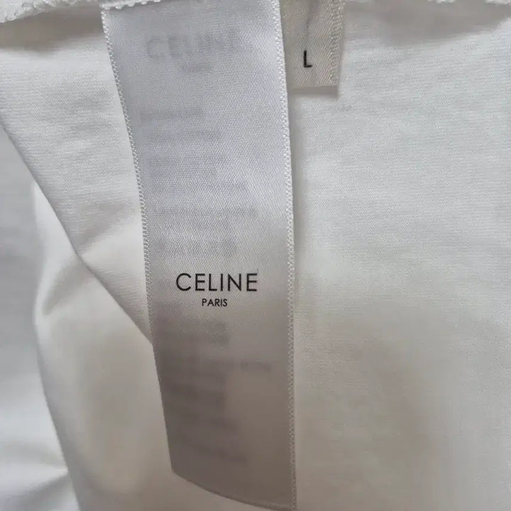 [BUNJANG] Celine White Logo Short Sleeve T-shirt L / 셀린느 화이트 로고 반팔 티셔츠 L