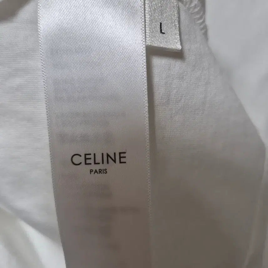 [BUNJANG] Celine White Logo Short Sleeve T-shirt L / 셀린느 화이트 로고 반팔 티셔츠 L
