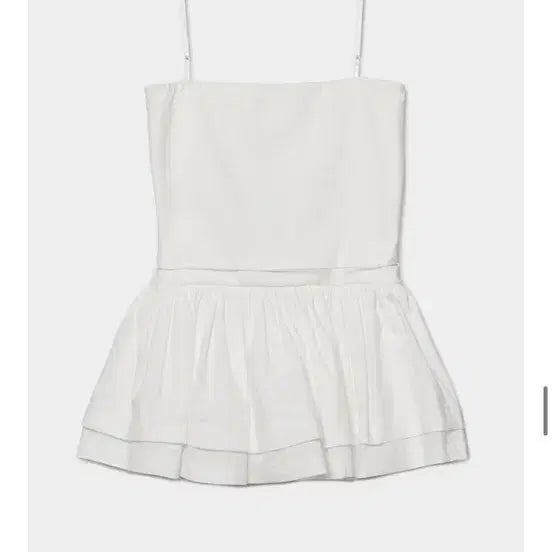 [BUNJANG] Magnete Archive Pintuck Top White Bustier / 마그넷 아카이브 핀턱 탑 화이트 뷔스티에