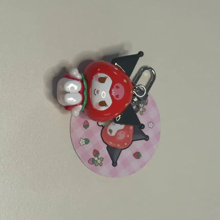 [BUNJANG] Toptoy Kuromi Strawberry Keyring / 탑토이 딸기 쿠로미 키링