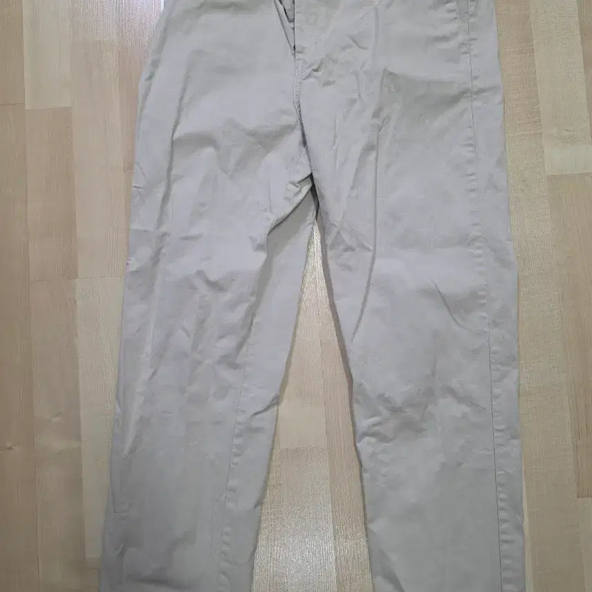 [BUNJANG] 8 Seconds Ivory Cotton Pants with Waistband - M / 에잇세컨즈 아이보리색 허리밴딩 면바지 M