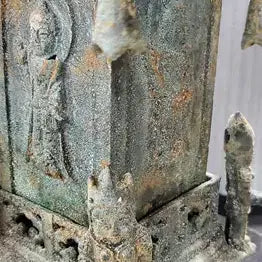 [BUNJANG] Bronze Four-Directional Buddha Reliquary Antique / 청동제 사방불 누각식 사리함 사리장엄구 골동품 고미술품 출토품 청동기