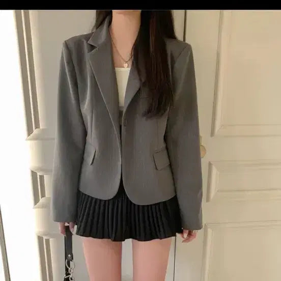 [BUNJANG] Avely Gray Jacket / 에이블리 회색자켓