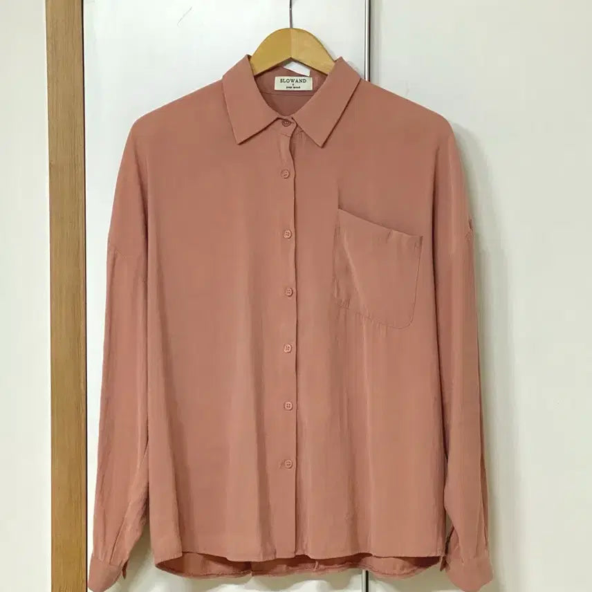 [BUNJANG] Slowand Cube Flow Blouse - Autumn Pink / 슬로우앤드 큐브라 플로우 블라우스 어텀 핑크
