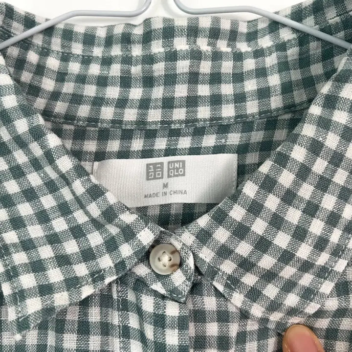 [BUNJANG] Uniqlo Linen Check Shirt (Women&