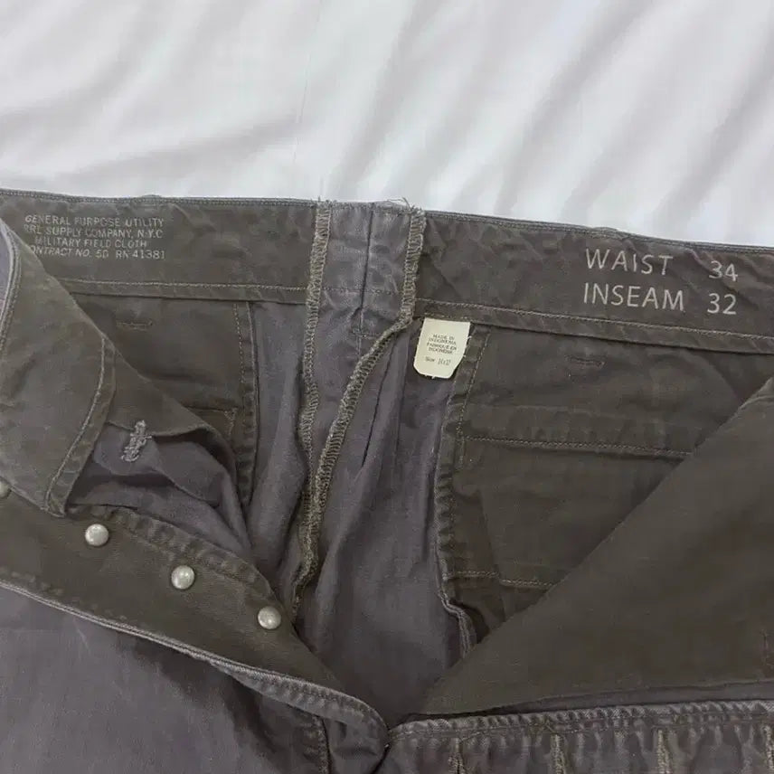 [BUNJANG] RRL Garment Dyed Herringbone Pants Black / RRL 가먼트 다이 해링본 팬츠 블랙 34x32