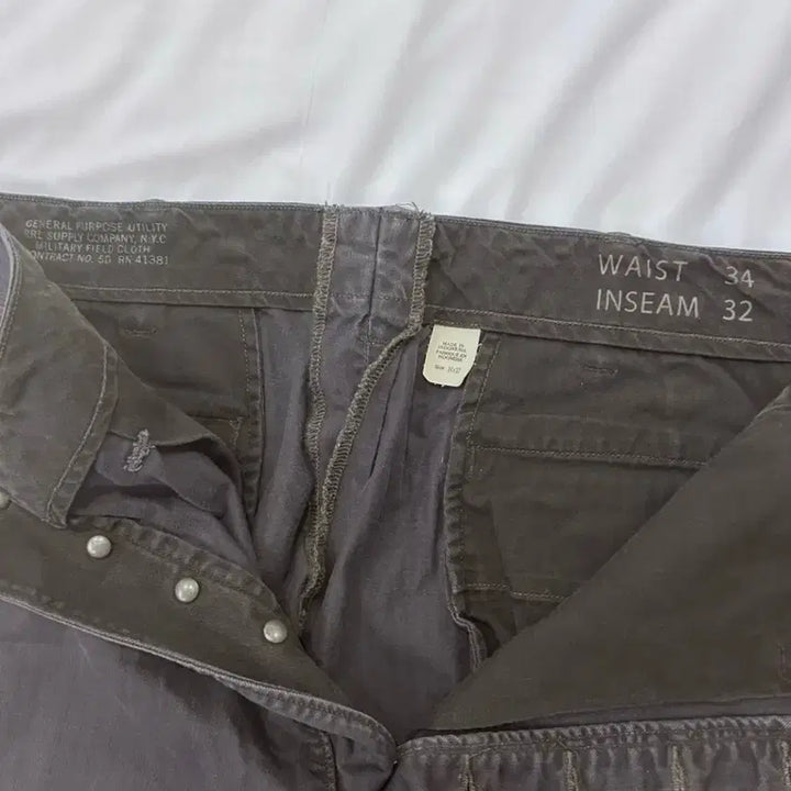 [BUNJANG] RRL Garment Dyed Herringbone Pants Black / RRL 가먼트 다이 해링본 팬츠 블랙 34x32