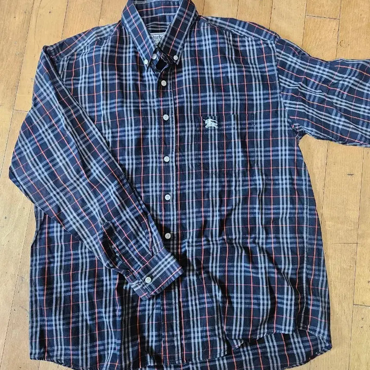 [BUNJANG] Burberry Checkered Long Sleeve Shirt (XL) / 버버리 체크 남방 셔츠 긴팔 43(XL)