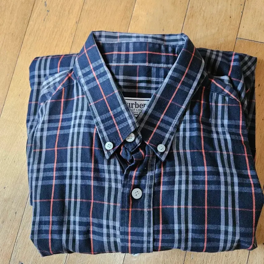 [BUNJANG] Burberry Checkered Long Sleeve Shirt (XL) / 버버리 체크 남방 셔츠 긴팔 43(XL)