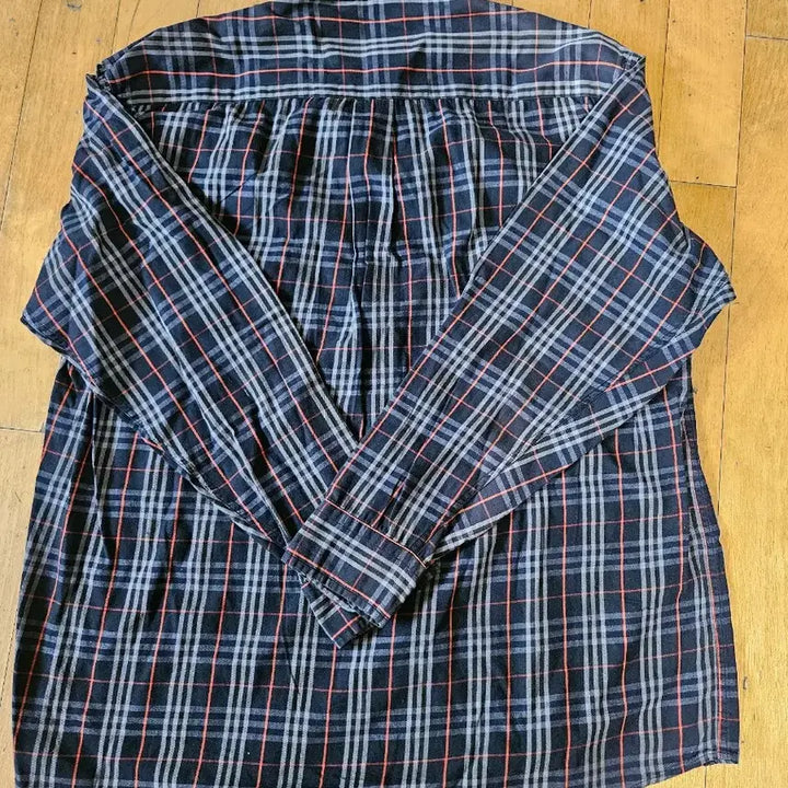[BUNJANG] Burberry Checkered Long Sleeve Shirt (XL) / 버버리 체크 남방 셔츠 긴팔 43(XL)