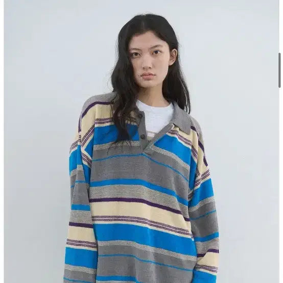 [BUNJANG] A.YOU SEOUL Multi Stripe Terry Knit / 아유서울 멀티 스트라이프 테리 니트