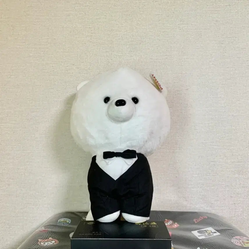 [BUNJANG] Tuxedo Dog Plush Toy / 새상품) 턱시도 강아지 인형