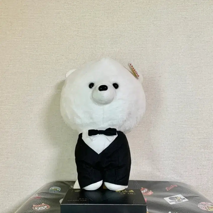 [BUNJANG] Tuxedo Dog Plush Toy / 새상품) 턱시도 강아지 인형