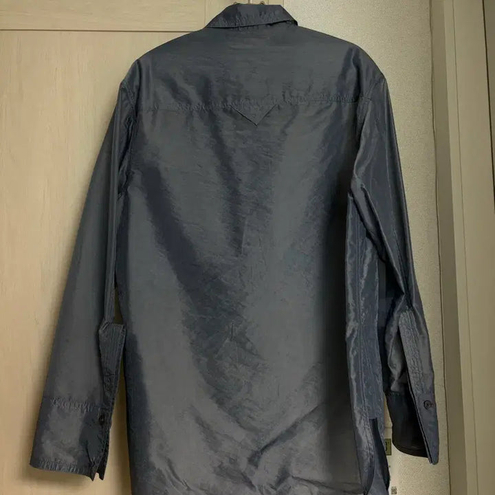 [BUNJANG] Low Classic See-Through Stitch Shirt - Blue / 로우클래식 SEE-THROUGH STITCH SHIRT_BLUE