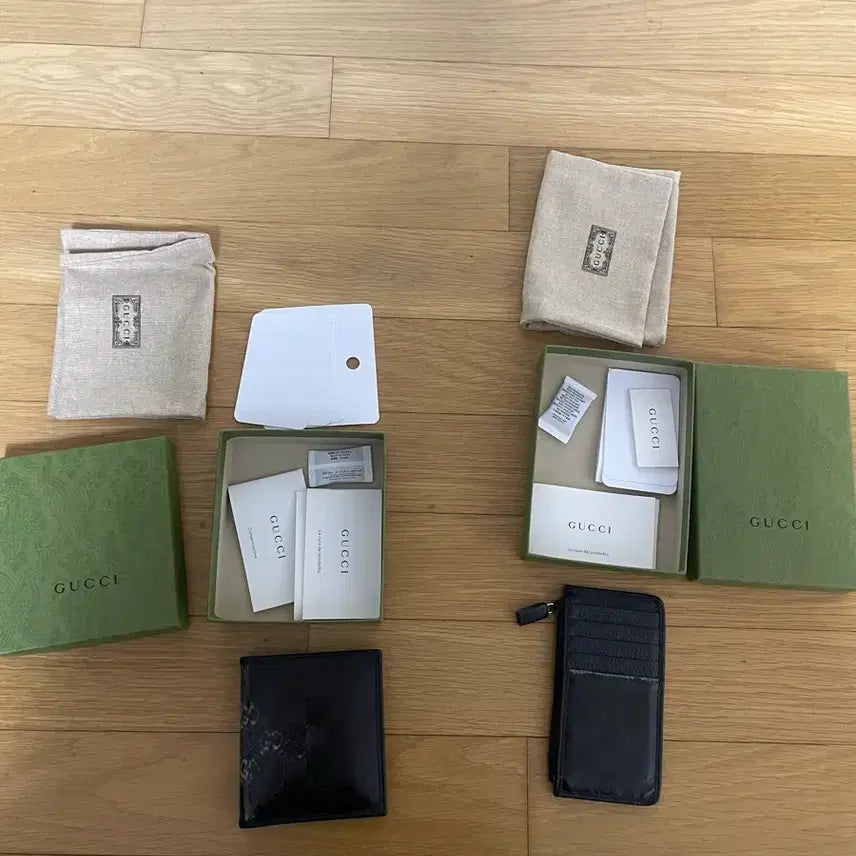 [BUNJANG] Gucci Black Canvas Coating Bifold Wallet / 구찌 블랙캔버스코팅 반지갑