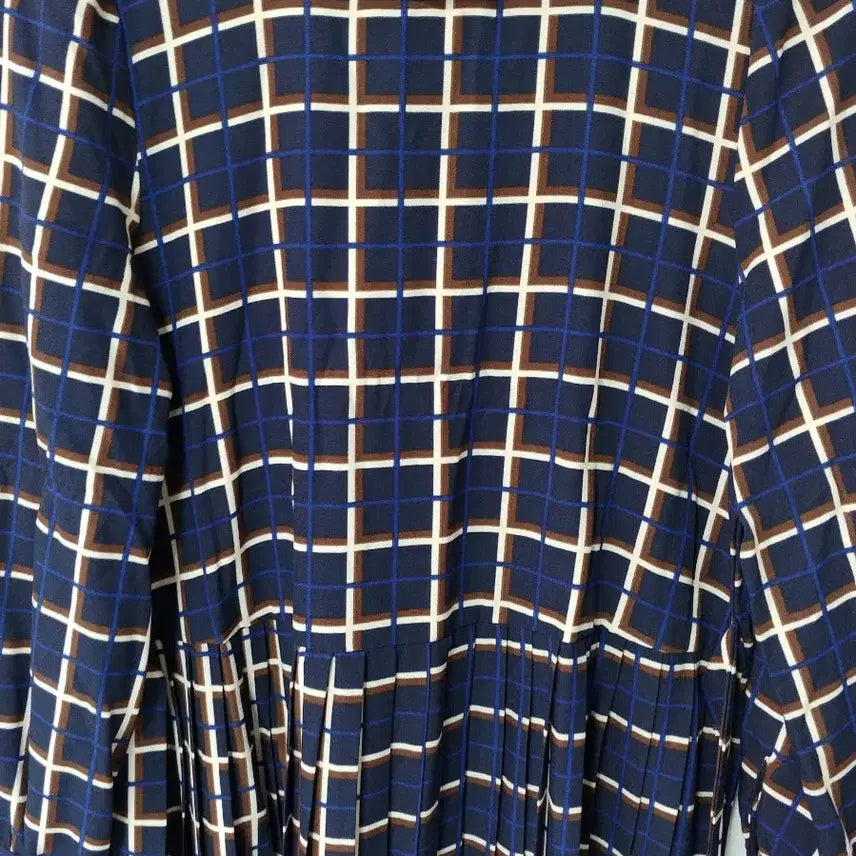 [BUNJANG] Plastic Island Check Pleated Midi Dress / [S] 플라스틱아일랜드 체크 플리츠 원피스 (상태 좋음/하객룩 추천)