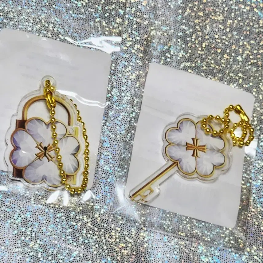 [BUNJANG] Character Chage Humpty Lock &amp; Dumpty Key Acrylic Keyring Bundle / 캐릭캐릭체인지 험프티록+덤프티키 아크릴 키링 일괄(더키월드)