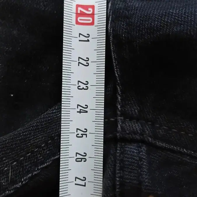 [SOLD OUT] 버커루 빈티지 데미지 흑청 데님 34 슬림핏