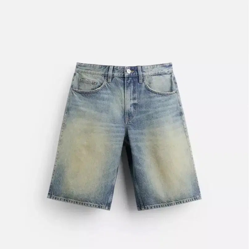 [BUNJANG] ZARA Bermuda Denim Pants Medium Blue 34 / 자라 버뮤다 데님팬츠 미디움 블루 34