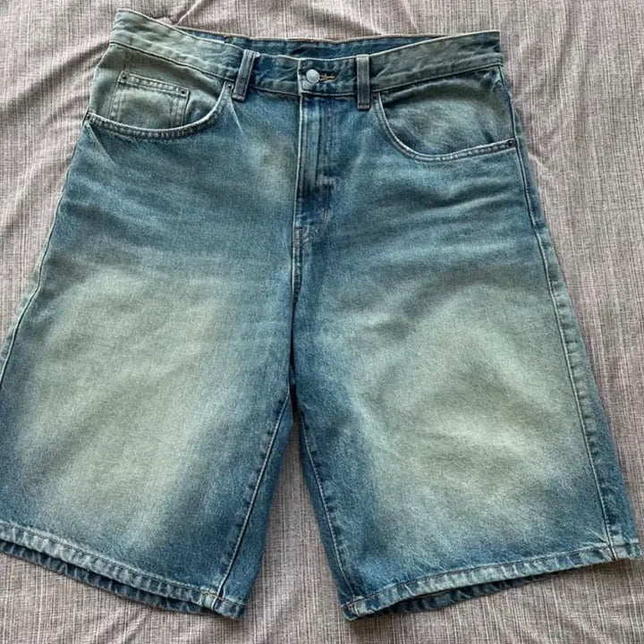 [BUNJANG] ZARA Bermuda Denim Pants Medium Blue 34 / 자라 버뮤다 데님팬츠 미디움 블루 34