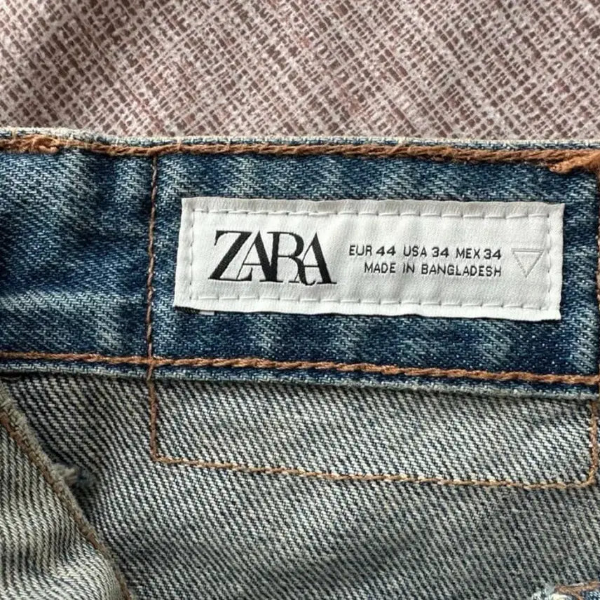 [BUNJANG] ZARA Bermuda Denim Pants Medium Blue 34 / 자라 버뮤다 데님팬츠 미디움 블루 34
