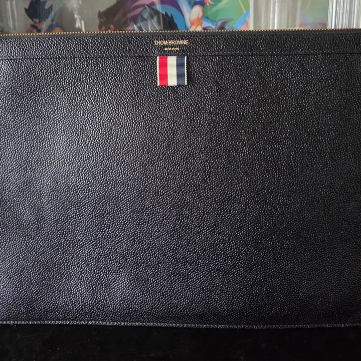 [BUNJANG] Thom Browne Leather Clutch Bag / [정품] 톰브라운 블랙 레더 클러치백(아이패드12.9 사이즈)