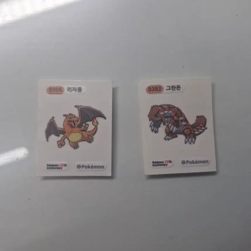 [BUNJANG] Pokemon 30th Anniversary Charizard/Groudon Sticker / 포켓몬 30주년 리자몽/그란돈 띠부씰