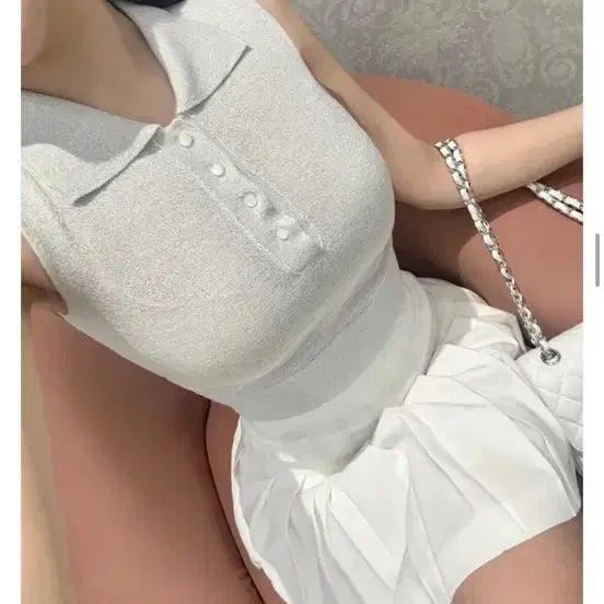 [BUNJANG] Rose Moabbliss Knit Top / 펄글리터니트 로즈무아블리스민