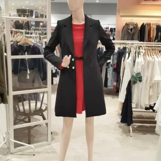[BUNJANG] SOUP Pearl Embellished Long Blazer Dress / 숲 SOUP 진주 장식 롱 블레이저 정장 원피스