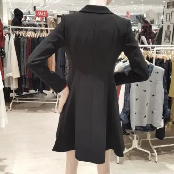 [BUNJANG] SOUP Pearl Embellished Long Blazer Dress / 숲 SOUP 진주 장식 롱 블레이저 정장 원피스