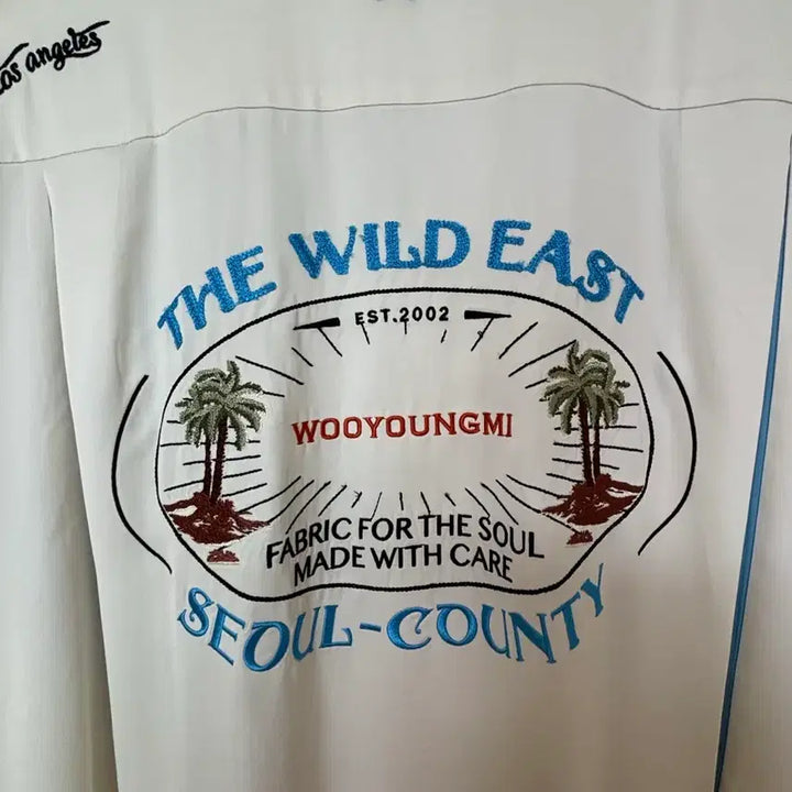[SOLD OUT] 25ss 우영미 그래픽 사틴 셔츠 아이보리  50사이즈