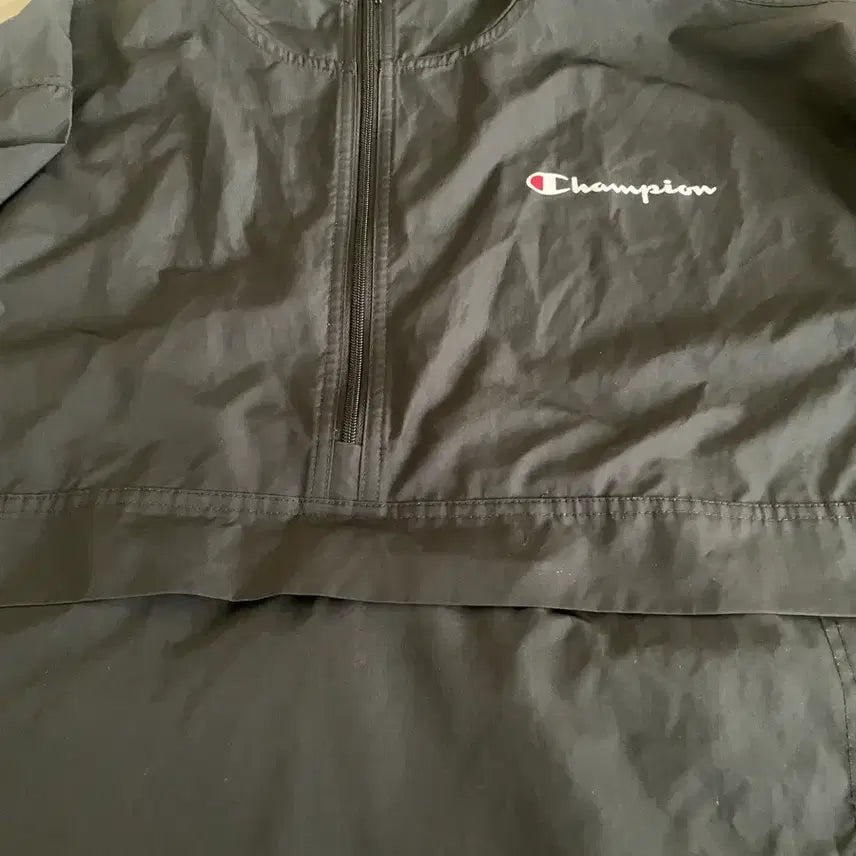 [BUNJANG] Champion Script Logo Packable Anorak Black L / 챔피온 스크립트 로고 패커블 아노락 블랙 L