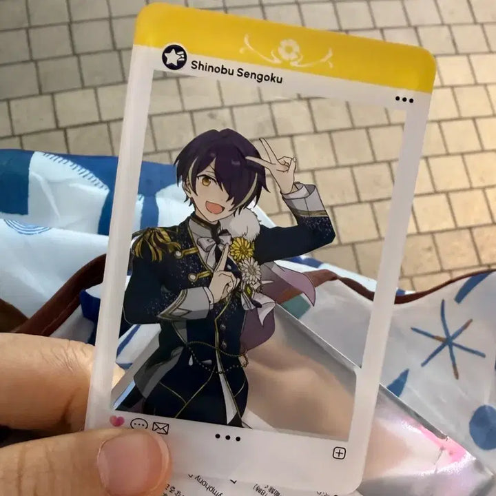 [BUNJANG] Ensemble Stars Shinobu Sengoku SNS-Style Acrylic Stand / 앙스타 시노부 스타포니 가라오케의 철인 콜라보 sns풍 아크릴