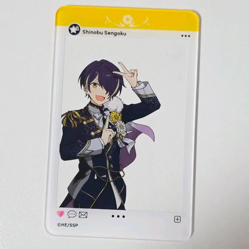 [BUNJANG] Ensemble Stars Shinobu Sengoku SNS-Style Acrylic Stand / 앙스타 시노부 스타포니 가라오케의 철인 콜라보 sns풍 아크릴