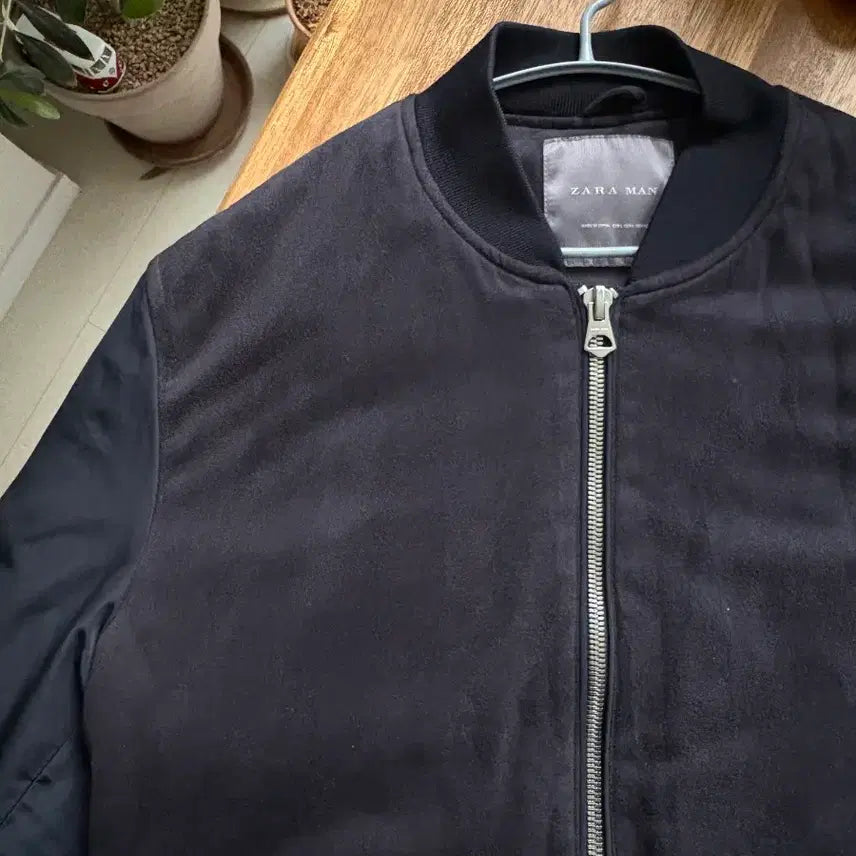 [BUNJANG] ZARA MAN Black Suede Blouson Jacket / 자라맨 블랙 스웨이드 블루종 자켓