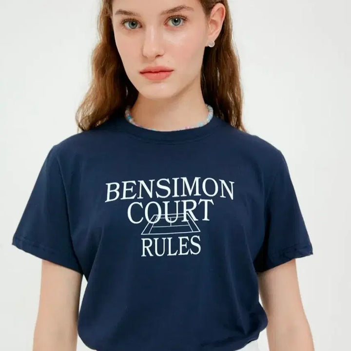 [BUNJANG] Bensimon Navy Logo Short Sleeve Coat / 지그재그 에이블리 무신사 벤시몽 코트 로고 반팔 네이비