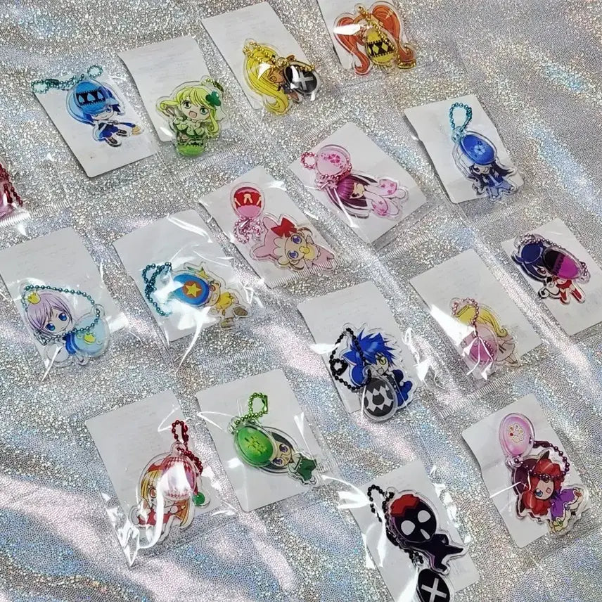 [BUNJANG] Shugo Chara Character Acrylic Keychain Set (17 Types, Sealed) - Ducky World / 캐릭캐릭체인지 수호캐릭터 아크릴 키링 17종 미개봉 일괄(더키월드)