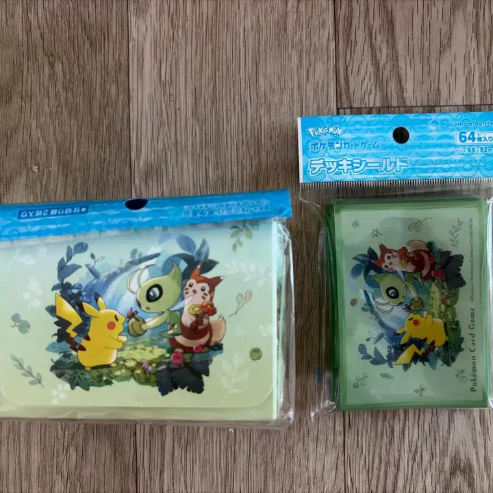 [BUNJANG] Pokemon Card Game Pikachu &amp; Celebi Deck Case &amp; Sleeve Set / 포켓몬 카드 게임 피카츄 새레비 덱케이스 슬리브 새트