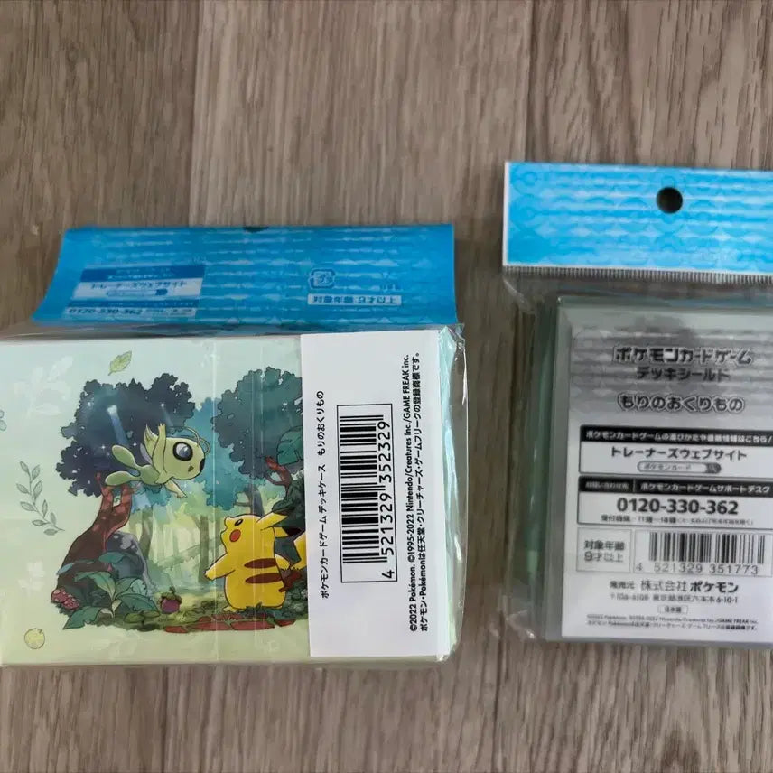 [BUNJANG] Pokemon Card Game Pikachu &amp; Celebi Deck Case &amp; Sleeve Set / 포켓몬 카드 게임 피카츄 새레비 덱케이스 슬리브 새트