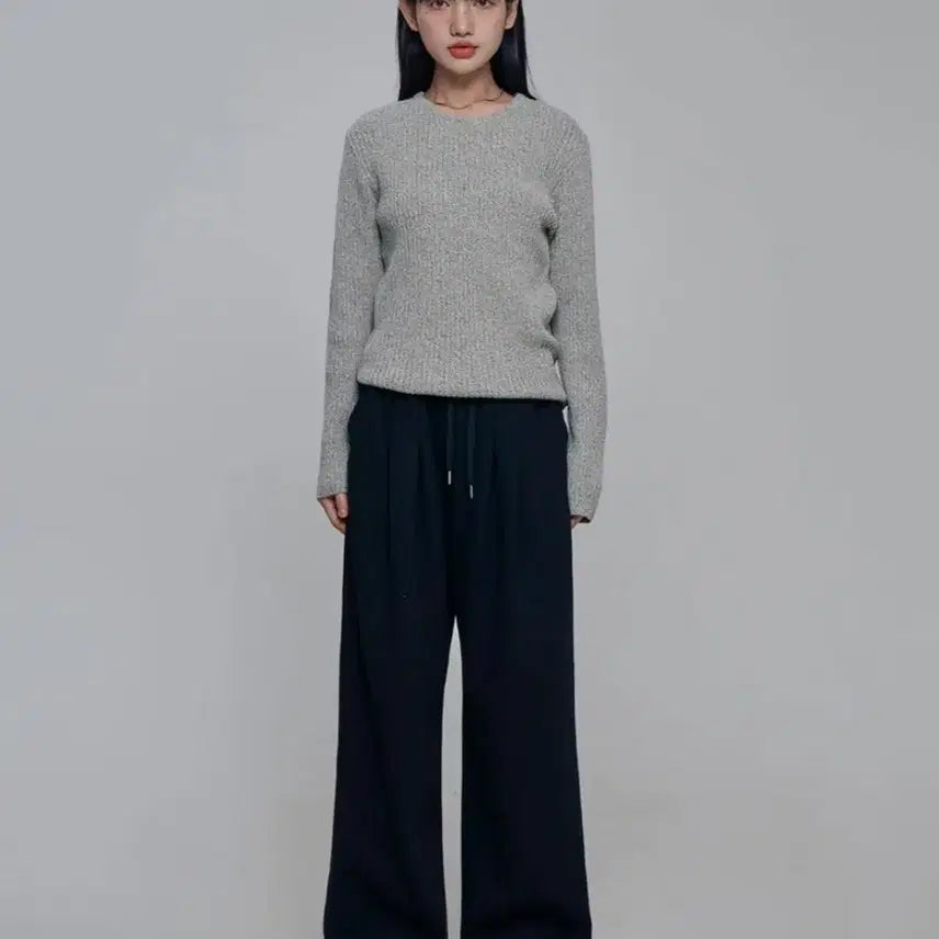 [BUNJANG] Chicks Croy Slim Knit Oatmeal / 지그재그 에이블리 무신사 칙스 크로이 슬림 니트 오트밀