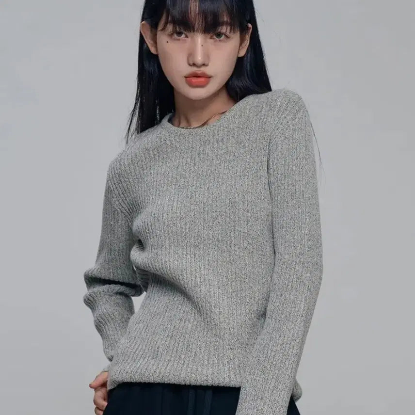 [BUNJANG] Chicks Croy Slim Knit Oatmeal / 지그재그 에이블리 무신사 칙스 크로이 슬림 니트 오트밀