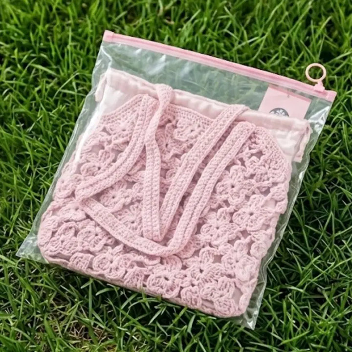 [BUNJANG] Cherry Blossom Knit Bag &amp; Charm Keyring Set / [감사카드+2026체리블라썸 니트백+블라썸 참 키링set]새상품